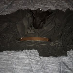 Boohoo Split plunge maxi dress/bodysuit